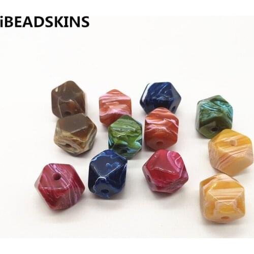 New arrival! 16mm 50pcs Imitation marbled effect Octagonal bead for Earring accessories,Earring parts,Jewelry necklace Findings