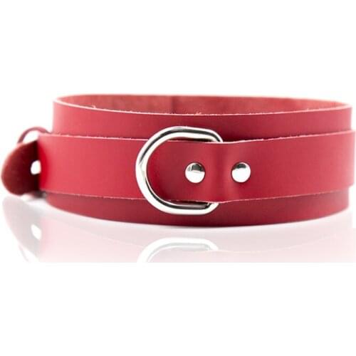 Real Leather Neck Collar and Chain Choker for Women Bondage Restraints Gear S&M BDSM Flirting Sex Toy Cosplay Fetish Sex Product