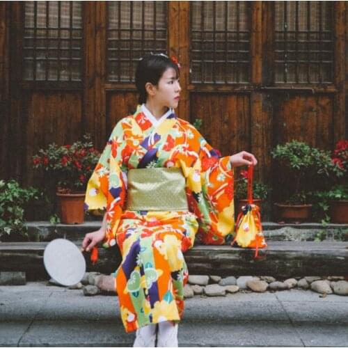 Womens formal robe Traditional Japanese kimono Dress