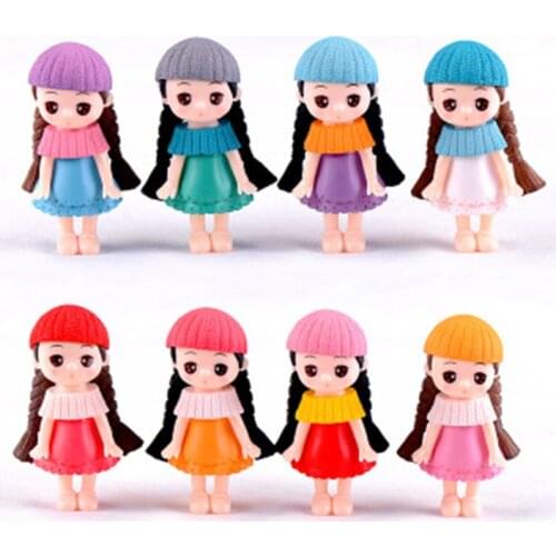 ZOCDOU 1 Piece Long Hair Braid Girl Student Beauty People Daughter Goddess Small Statue Figurine Crafts Ornament DIY Miniatures