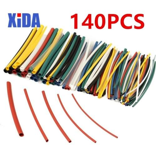 140PCS 2: 1 Bagged Thermocondensation Tube Combination Color Environmental Deficiency Thermocondensation Pipe Set