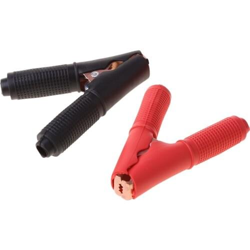 2 Pcs Vehicle Battery Charger Crocodile Alligator Booster Testing Clip Clamp