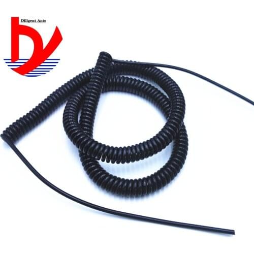 3 Core Spring Wire Spiral Electric Cable 0.5 Square 2.5 m 5 m 7.5 m Black Power Cord Extensible Wire