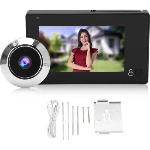 4.3in Smart Wireless Video Doorbell TFT Color Screen 145 Degree Wide Angle Anti-Peeping Home Security