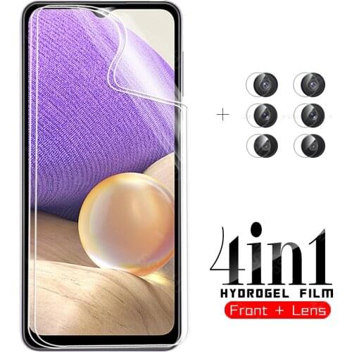 4-in-1 Hydrogel Soft Film for samsung galaxy a32 5G a52 a72 a12 a02 a22 a 32 52 72 12 02 back screen protector camera lens glass