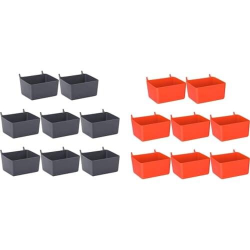 8 Pieces Pegboard Bins Kit Pegboard Parts Storage Pegboard Accessories Workbench Bins for Organizing Hardware