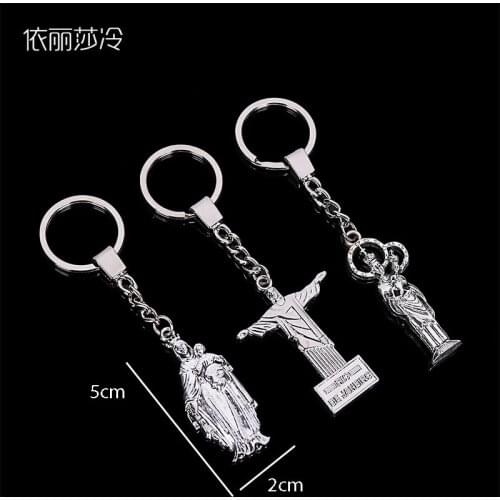 48 Pieces / Religious Christ Redeemer Keychain Gift, Virgin Mary Mother Keychain Jewelry Mens and Womens Car Key Pendant Gift