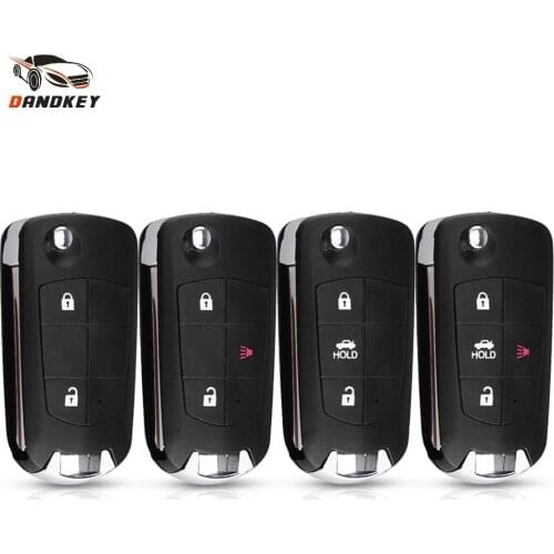 Dandkey Modified 2/3/4 Button Car Folding Key Shell For Nissan Sentra Versa Sylphy Tiida Flip Remote Blank Key Case NSN14 Blade