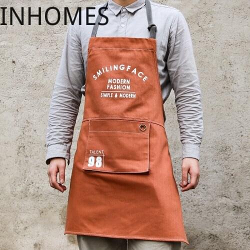 Delantal cocina Workwear Apron Barista Milk Tea Shop Hairdressing Restaurant tooling Custom LOGO Art Apron