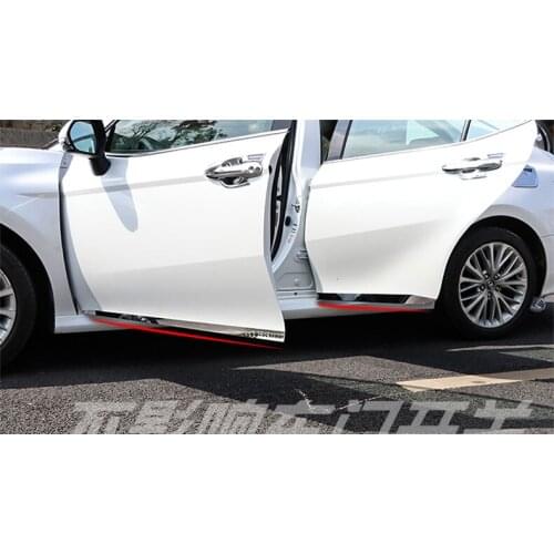 For Toyota Camry 2018 Car Body Moulding Trims Side Bumper Protector Stainless Steel Car Styling Accessories