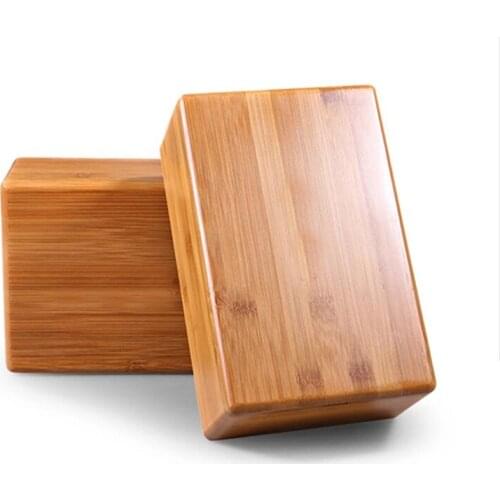 Brand Natural High-density Bamboo Yoga Block Brick High Quality Fitness Gym Exercise Sport tool Aid Body Shaping Health Training