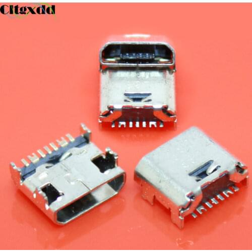 100PCS Micro Mini USB Jack Socket Connector 7 Pin Female Charging Port for Samsung Galaxy Core Prime G360 G361F Tab E T560 T561