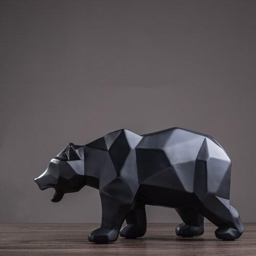 [HHT]NORDIC MODERN GEOMETRIC ANIMAL POLAR BEAR ORNAMENT LIVINGROOM STUDY OFFICE DESKTOP DECORATION HOME ACCESSORIES RESIN CRAFTS