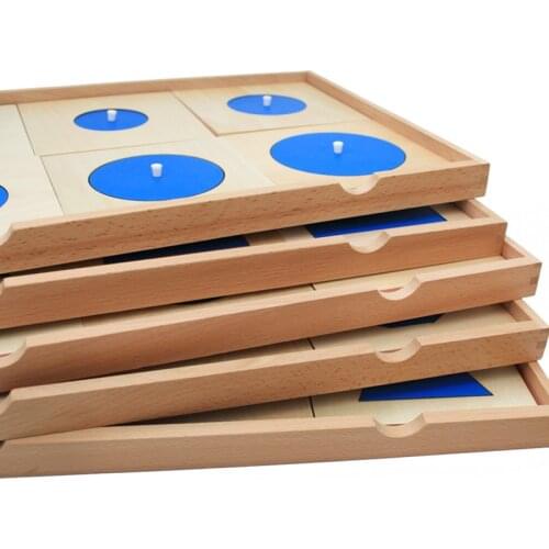 Monte Lee Jun Aids Wooden Panels Geometry Enlightenment Educational Childrens Toys Suit White Box Packaging
