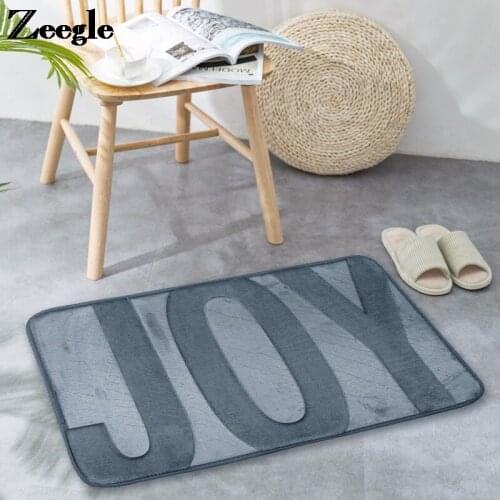 Entrance Door Mat Memory Foam Bedroom Mat Anti-slip Floor Carpet for Child Bedroom and Kitchen Dustproof Outdoor Carpet Rug