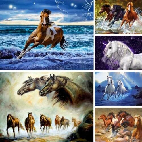 Horse Counted Cross Stitch 11CT 14CT 18CT 22CT 25CT 28CT Cross Stitch Kits Embroidery Needlework Sets