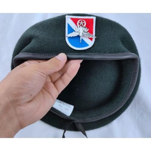 New Us Army 11th Special Forces Group Wool Green Beret & US ARMY FREEFALL PARACHUTIST BADGE INSIGNIA Military Hat