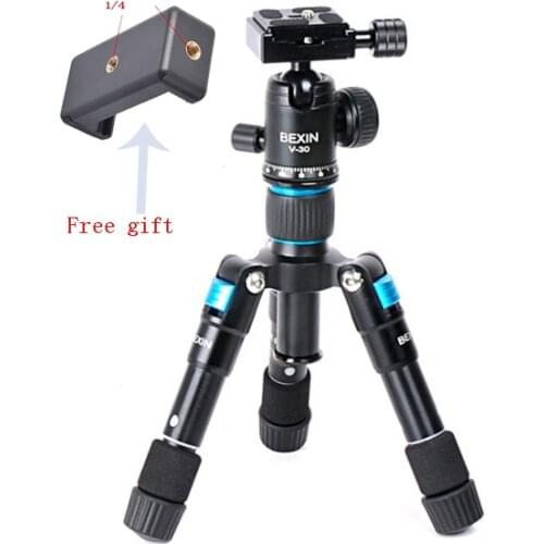 Portable Travel Professional Compact Aluminum Mini Tripod with Ball Head for Digital Camera DSLR Smart Phone