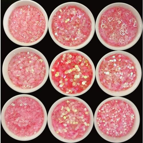 Transparent Pink Star Heart Shell Shape PVC Loose Sequins Paillettes for Nail Art Wedding Craft,wedding Decoration Confetti 20g