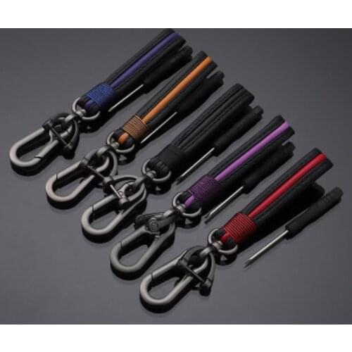 Luxury mens and womens car key chain leather keychain wallet small accessories jewelry leather rope Ring Best Gift for Men