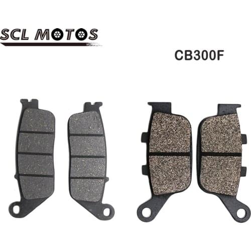 SCL MOTOS Motorcycle Semi-metal Front and Rear Brake Pads Disc For Honda CB300F 2013-2015