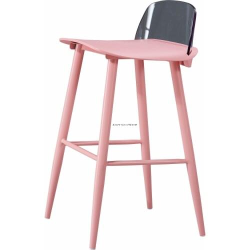 Modern Simple Transparent Bar Chair Nordic Fashion Home Bar Stool Creative Ins Net Red High Foot Dining Chair Iron Foot High Sto