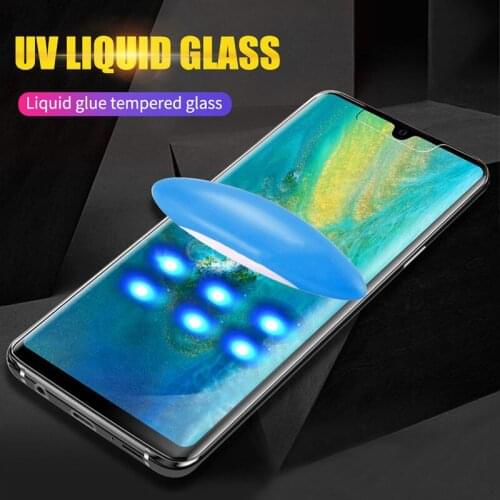 Lamorniea For LG V50 Full Glue Glass Screen Protector UV Liquid Full Adhesive For LG V30 G7 G8 Sony XZ4 XZ3 Glass Film