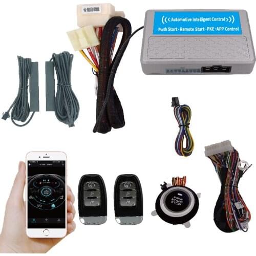 Universal push start keyless entry Remote engine Start 4G or 2G smart phone APP control vehicle module is optional