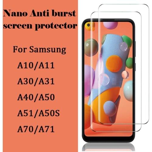 VALAM Nano Anti burst Tempered Glass Screen Protector For Samsung Galaxy A10 A11 A30 A31 A40 A50 A51 A70 A71 Protector glass