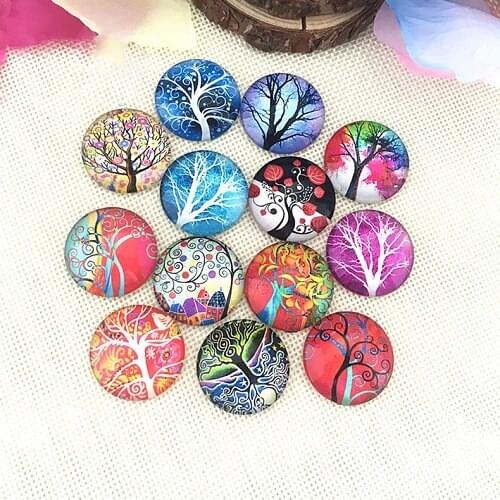 50PCS Mixed Time Gem Cashew Flowers Button Snap Jewelry Charm Fit For 18mm Snap Jewelry Button Bracelet&Necklace Jewelry