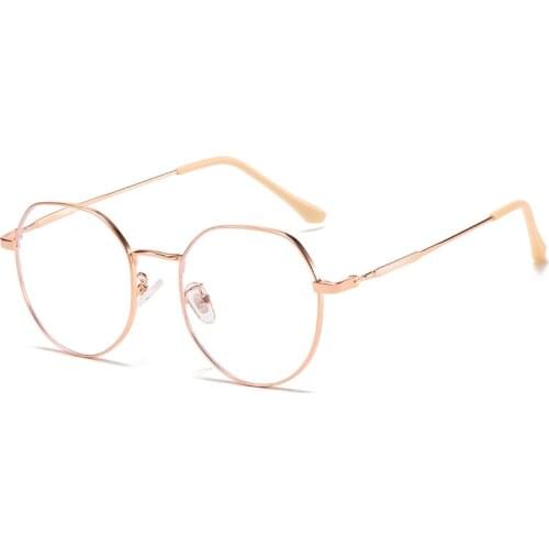 -1 -1.5 -2 -2.5 -3 -3.5 -4 -4.5 -5 -6 Polygon Retro Round Eye Glasses Men Women Metal Myopia Eyeglasses Myopia Glasses Finished