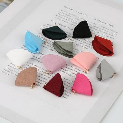 10pcs Double Fold Flowers Design Tassels Multicolor Korean Velvet Suede Tassel for DIY Earring Keyring Jewelry Findings