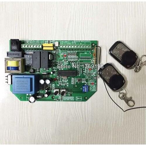 110V/220V AC sliding gate opener control board+2pcs remote control,learning code