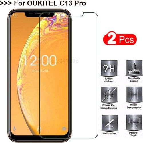 2PCS For Oukitel C13 Pro Tempered Glass 9H 2.5D High Quality Screen Protector For Oukitel C13 Pro Smartphone Glass Film Cover