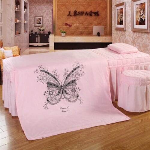 6pcs Beauty Salon Duvet Cover Treatment Pillowcase Quilt Bed Skirt Sheet Bedding Set Hairdresser Esthetic Salon Custom size #s