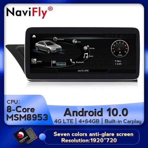 8 Core MSM8953 4GB+64GB Android 10.0 car multimedia player for Audi A4L B8 A5 2009 2010 2011-2016 gps carplay 4G LTE WIFI DSP