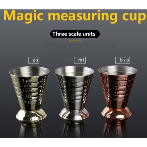 Bar Cocktail Jigger Three Scales Coffee Measuring Jigger Magic Jigger Stainless Steel Measure Jigger Bar Tool