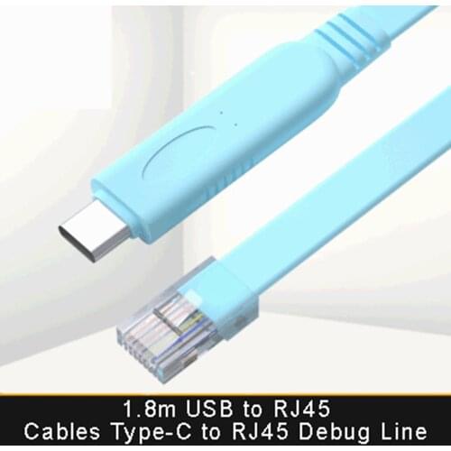 1.8m Type-C to RJ45 Cables Type-C to RJ45 Debug Line Console Debugging Circuit Configuration Cable for Cisco Router