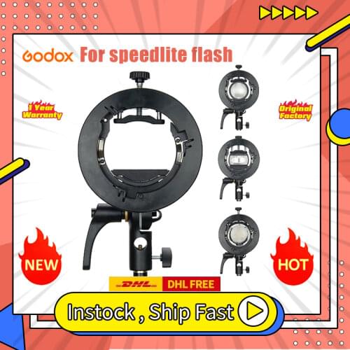 Godox S2 Bowens Mount Flash S-type Holder Bracket for Godox V1 V860II AD200 AD400PRO Speedlite Flash Snoot Softbox