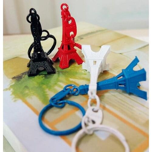 3D metal eiffel tower keychain keyring eiffel tower model Zinc Alloy Colorful key chain eiffel tower model key ring SL6072