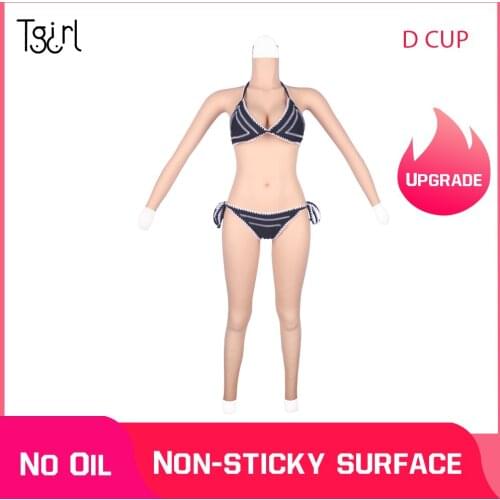 Upgraded Version Silicone Body Suits D Cup With Vaginal Tube and Catheter For Transgender Crossdressers Dragqueen