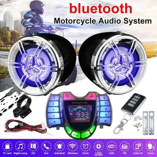 Motorcycle Stereo Speakers Wireless Bluetooth MP3 Player Waterproof FM o for Motor Scooter Bike ATV UTV