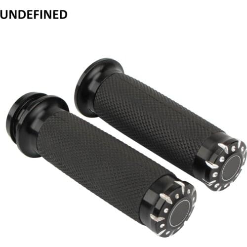 Motorcycle 1" Handle Grips Electronic Throttle Hand Handlebar Grip CNC For Harley Touring Street Glide Road Glide FLS 11-20