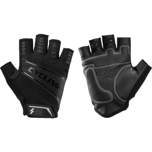 1 Pair Outdoor Bicycle Cycling Anti-slip Breathable Unisex Half Finger Gloves Half Finger Gloves