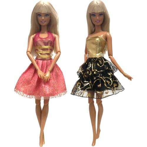 NK 2020 Newest Two Set Doll Top Fashion Style Skirt Noble And Beautiful Colourful Outfits For Barbie Doll Accessories Best Gift