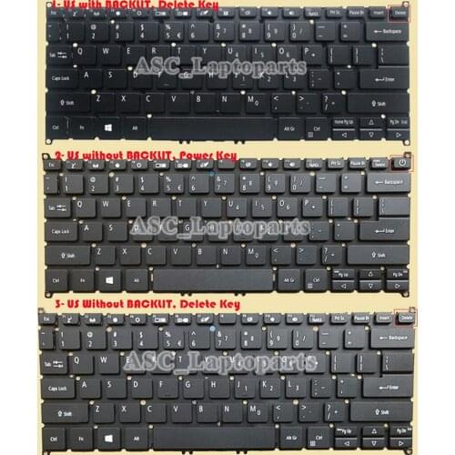 New US English QWERTY Keyboard for Acer Spin 5 SP513-52 SP513-52N SP513-52NP SP513-53N Laptop Keyboard BACKLIT without Frame