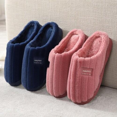 Autumn Winter Couples Slippers 2021New Women Home Shoes Non-slip Soft Warm House Slippers Indoor Bedroom Comfortable Floor Shoes
