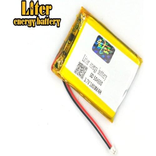 Plug 1.5-2P 3.7 V 504550 1800mah Rechargeable lipo battery thium battery e-books GPS PDA Car recorder Recreational machines