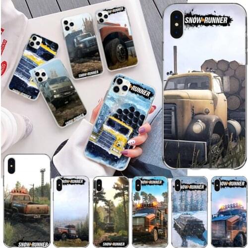 CUTEWANAN Car game SnowRunner DIY Luxury Phone Case for iPhone 11 pro XS MAX 8 7 6 6S Plus X 5S SE 2020 XR cover