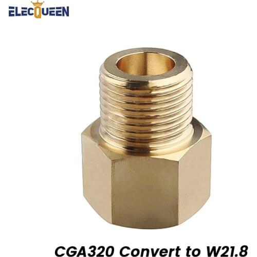 Paint Ball Adaptors, Co2 Tank Regulator Convert Adapter W21.8 thread Convert to CGA320,Standard Co2 tank no pin to Regulator